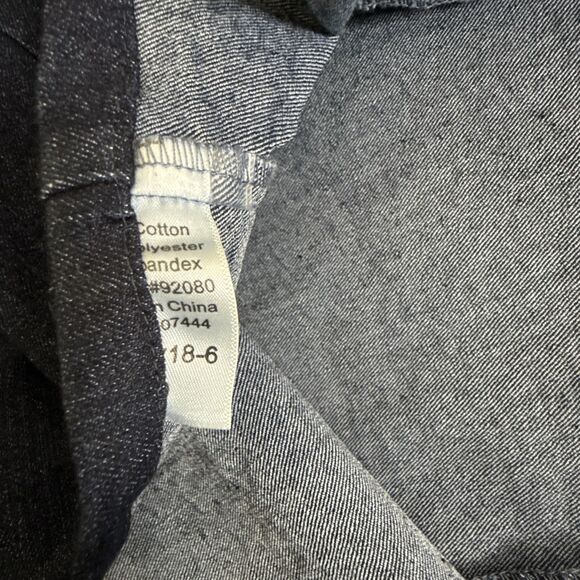 Jessica London Plus Size 30 Dark Blue Denim Maxi Dress Stretch Cottage Core - Picture 4 of 6